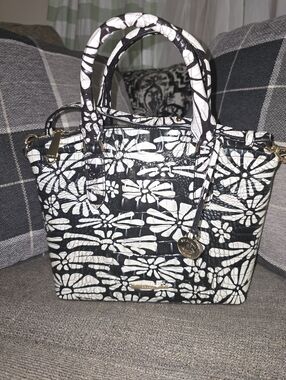 Brahmin Duxbury Satchel Daisy Batik Melbourne Genuine Leather (E)